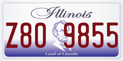 IL license plate Z809855