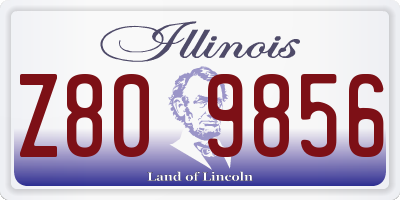IL license plate Z809856