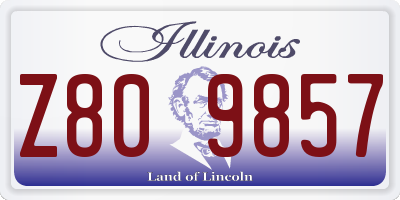IL license plate Z809857