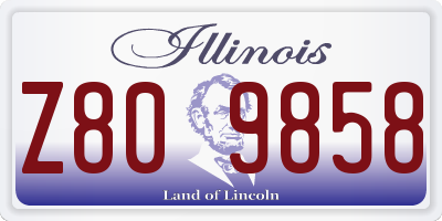 IL license plate Z809858
