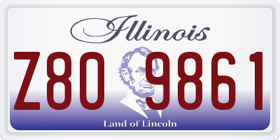 IL license plate Z809861