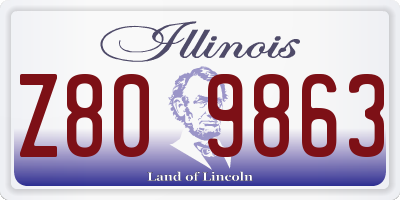 IL license plate Z809863
