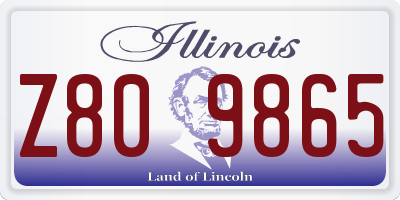 IL license plate Z809865