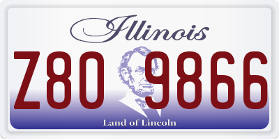 IL license plate Z809866