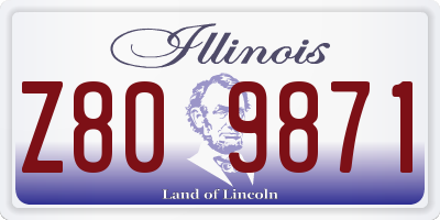 IL license plate Z809871