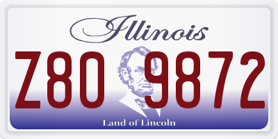IL license plate Z809872