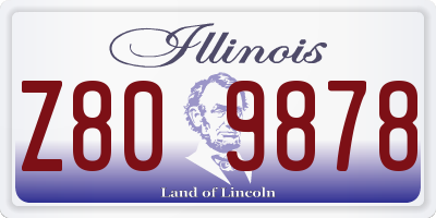 IL license plate Z809878