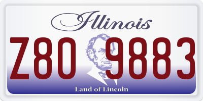 IL license plate Z809883