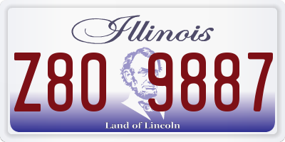 IL license plate Z809887