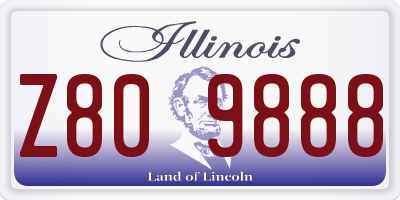 IL license plate Z809888