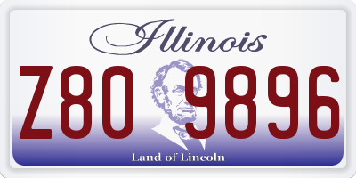IL license plate Z809896