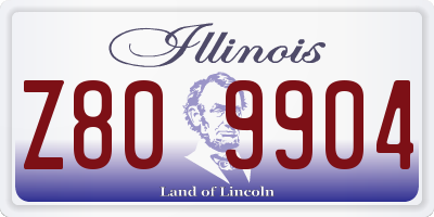 IL license plate Z809904