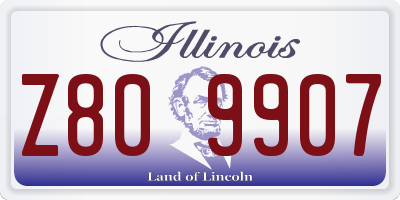 IL license plate Z809907