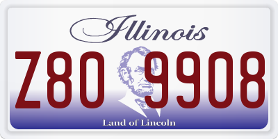 IL license plate Z809908