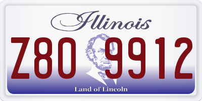 IL license plate Z809912