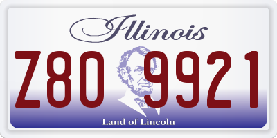IL license plate Z809921