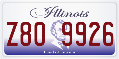 IL license plate Z809926