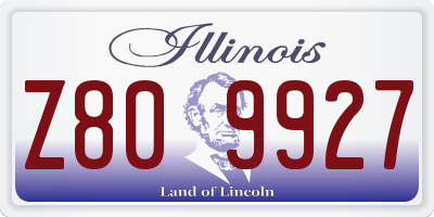 IL license plate Z809927