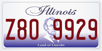 IL license plate Z809929