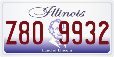 IL license plate Z809932