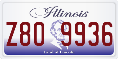 IL license plate Z809936