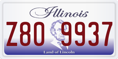 IL license plate Z809937