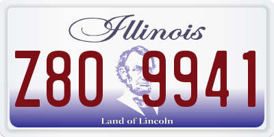 IL license plate Z809941