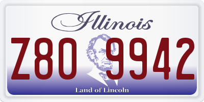 IL license plate Z809942