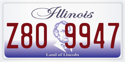 IL license plate Z809947