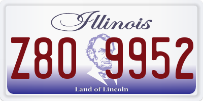 IL license plate Z809952
