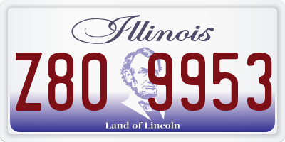 IL license plate Z809953