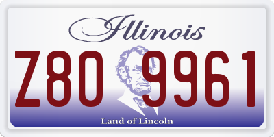 IL license plate Z809961