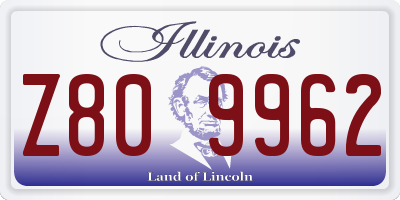 IL license plate Z809962