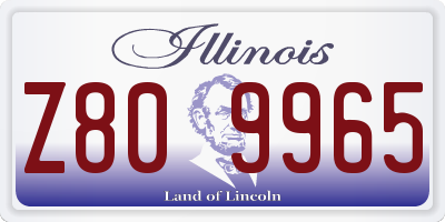 IL license plate Z809965
