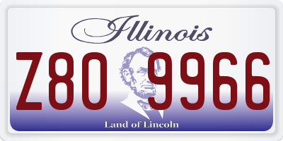 IL license plate Z809966