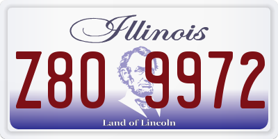 IL license plate Z809972