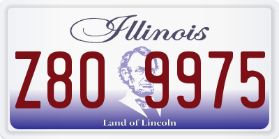 IL license plate Z809975