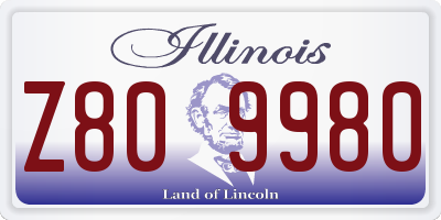 IL license plate Z809980