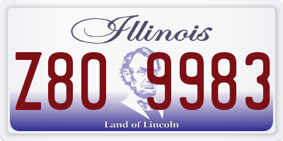 IL license plate Z809983