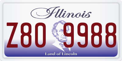 IL license plate Z809988
