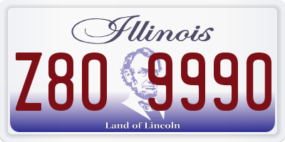 IL license plate Z809990