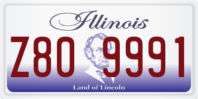 IL license plate Z809991