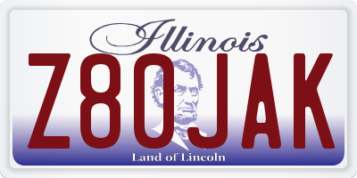 IL license plate Z80JAK