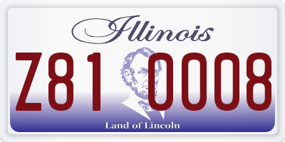 IL license plate Z810008