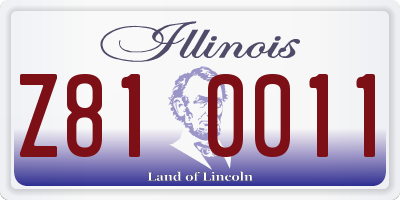 IL license plate Z810011