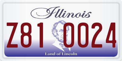 IL license plate Z810024