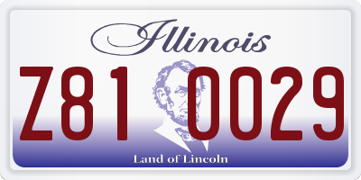IL license plate Z810029