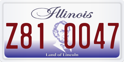 IL license plate Z810047