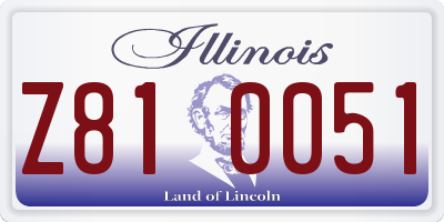 IL license plate Z810051
