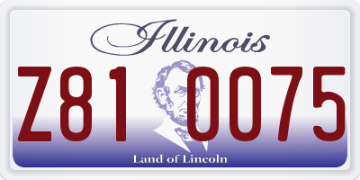 IL license plate Z810075